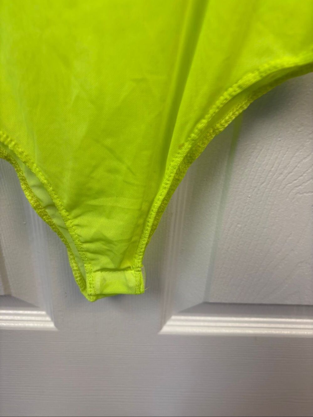 Neon Green Ruffled Bodysuit - Picture 3 of 5